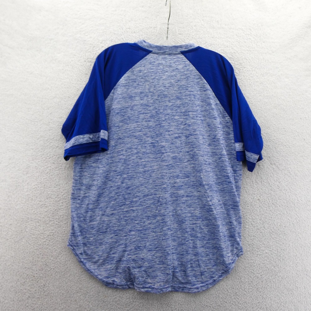 G-III Shirt Womens Medium Buffalo Bills Blue Heathered Rhinestone Raglan V-Neck - Picture 8 of 10